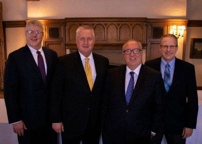Left to Right: Brian Hanson with APEX, Brian Maki with Lakehead Constructors, Inc., Lourenco Goncalves, Chairman, President and CEO of Cleveland-Cliffs, Inc. and Brian Thun with maurices